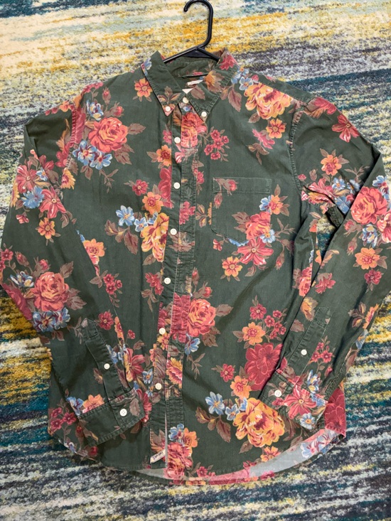 Ralph Lauren Other - Ralph Lauren Denim Supply Green Corduroy Floral Button-Up